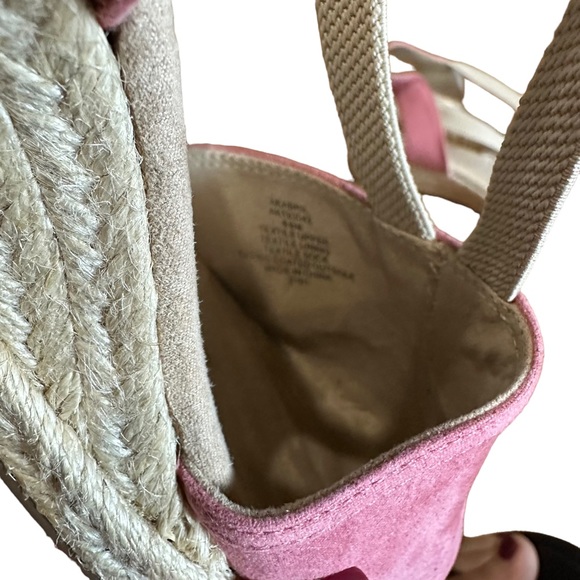Anne Klein IFlex Sandals Abbey Closed Toe Espadrille Wedge Pink Shoes Size 8.5 - Picture 4 of 11